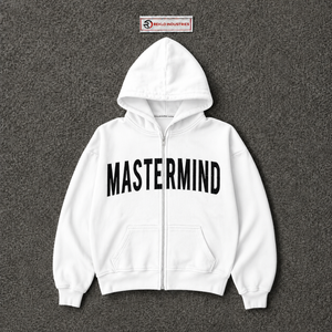 Custom White Oversized <b>Zip</b> <b>Up</b> <b>Hoodie</b> Men Streetwear <b>Black</b> Graphic Print Drop Shoulder Full Zipper Hooded Sweatshirt Casual Wear - Product Image 5