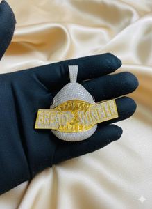 จี้รูปปลาฉลาม Bread Winner ประดับเพชรโมอิสซาไนต์สองสี เงินแท้ 925 ชุบทอง 18K สไตล์ฮิปฮอป สำหรับทุกเพศ เหมาะสำหรับเป็นของขวัญ - Product Image 4