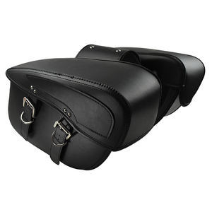 Alforjas Laterales para Motocicleta de Cuero Negro, Ligeras, Impermeables y Aisladas, de 20-36L, para Motos Cruiser y Touring - Product Image 3