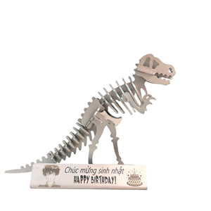 โมเดลไทแรนโนซอรัส เร็กซ์ 3 มิติ ทำจากสแตนเลส 304 ขนาด 30 ซม. ยี่ห้อ Terex สำหรับตกแต่งบ้าน ของสะสมสำหรับผู้ใหญ่ ผลิตด้วยมือในเวียดนาม - Product Image 4