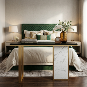 Modern Stainless Steel Gold <b>Console</b> <b>Table</b> <b>Black</b> Glass Top Luxury Hotel Lobby Decorative <b>Table</b> Asymmetric Accent Furniture - Product Image 5
