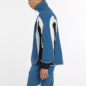 Ensemble de jogging pour homme grande taille, veste coupe-vent légère en nylon imprimée à col montant et pantalon de survêtement - Product Image 4