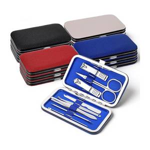 7 in 1 Stainless Steel Professional <b>Nail</b> <b>Kit</b> with Case Single Spring Portable Manicure Tools for Adult Classic Style - Product Image 1