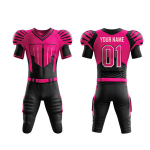 Nouvel uniforme de football américain respirant de couleur unie, 100% polyester, ensembles d'uniformes de football personnalisables fabriqués au Pakistan - Product Image 1