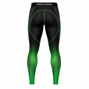 Leggings de Yoga Largos, Cintura Alta, Degradado Verde y Negro, Impresión por Transferencia de Calor, Elásticos en Cuatro Direcciones, Ecológicos, de Secado Rápido y Transpirables - Product Image 2