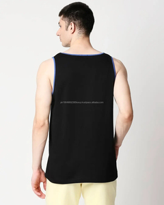 เสื้อกล้ามผู้ชายผ้าฝ้ายรุ่นใหม่ สำหรับออกกำลังกาย ฟิตเนส ระบายอากาศได้ดี แบบไม่มีแขน ผ้าริบ รับผลิตแบบ OEM - Product Image 3