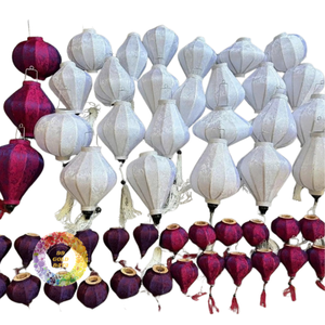 Lanterne en soie écologique vietnamienne, Hoi An, lampe suspendue en bambou faite à la main pour mariage, maison, restaurant, décoration de jardin, 30 cm, 40 cm, 50 cm - Product Image 3