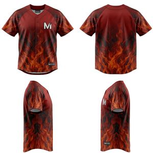 Camiseta de Béisbol Sublimada a Medida, con Botones, Tejido Transpirable de Alto Rendimiento, Personalizable para Clubes y Equipos Deportivos - Product Image 6