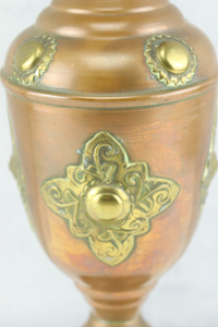 Vase de table en laiton fait main, décoration florale traditionnelle, vase rond en métal pour la décoration intérieure, vase décoratif en cuivre - Product Image 2