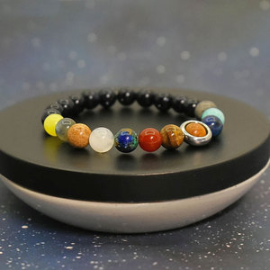Pulsera de Piedras Naturales Hechas a Mano, Pulsera Elástica de Gemas Coloridas, Joyería de Cristal Curativo para Mujeres y Hombres - Product Image 1