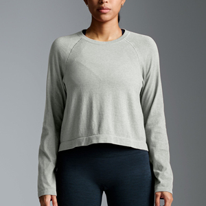 Women's Blank Long Sleeve T Shirt Cotton Stretch Crew Neck Slim Fit Casual Everyday <b>Top</b> - Product Image 5