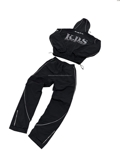 . Custom logo Reflective Windbreaker two piece Set Nylon <b>Jacket</b> and Shorts <b>techwear</b> Tracksuit for Men Streetwear OEM Manufacture - Product Image 4