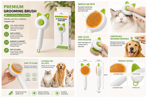 Brosse de toilettage pour animaux de compagnie de qualité supérieure, brosse professionnelle pour éliminer les poils et les peluches pour chiens et chats, fournisseur en gros - Product Image 5