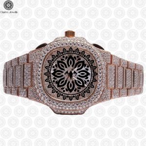 Montre Tonneau de luxe pour femme Charm Jewells en acier inoxydable 40 mm avec lunette sertie de diamants, mouvement à quartz analogique, fermoir pliant - Product Image 1