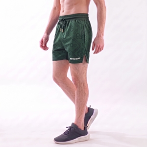 custom <b>mens</b> <b>red</b> chain link <b>shorts</b> sublimated pattern gym running <b>short</b> split hem side open seam pockets athletic workout - Product Image 5