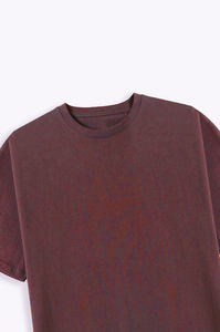 เสื้อยืดแฟชันผู้ชายสีพื้นแบบหลวมระบายอากาศได้ดีผ้าฝ้าย100% รุ่นพื้นฐาน - Product Image 5