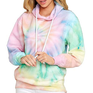 Sudaderas con capucha de tie dye transpirables y ligeras para mujer, ajuste cómodo, ropa informal, sudaderas con capucha de tie dye para mujer en venta en línea - Product Image 4