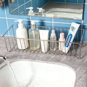 Metal Over Sink <b>Storage</b> Basket <b>Wire</b> <b>Rack</b> Countertop Organizer for Bathroom Vanity Soap Bottle Holder - Product Image 3