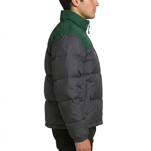 Blouson d'hiver matelassé en duvet pour homme 2026, coupe-vent décontracté à col montant, color block, coupe régulière épaisse, fermeture éclair - Product Image 3