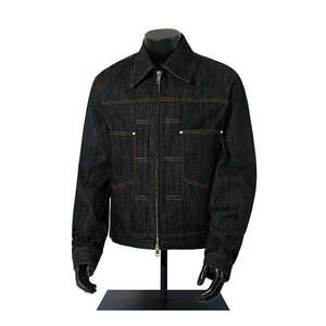 Chaquetas Vaqueras para Hombre con MOQ Bajo, Chaqueta Azul Casual con Bolsillo en el Pecho para Boutiques - Product Image 2