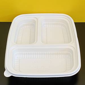 Boîte alimentaire biodégradable en amidon de maïs, 3 à 5 compartiments, design 2026, écologique, jetable, pour plats à emporter - Product Image 2