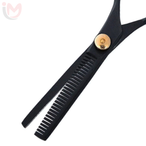 Ciseaux à effiler les cheveux en acier inoxydable, pour droitiers, 28 dents, manche moyen, légers, outil professionnel pour barbier et salon - Product Image 2