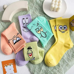 New Style Hot Sale Fashion Funny Anime Cartoon Hip-hop Skateboard <b>Stocking</b> Soft Cotton Popular Couples Cartoon Socks - Product Image 4