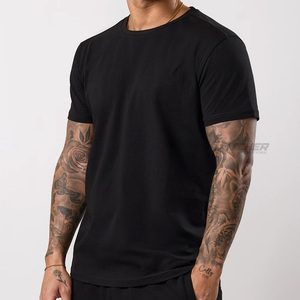 เสื้อยืดโอเวอร์ไซส์ผ้าถักผสมโพลีเอสเตอร์/คอตตอน/ใยไผ่ สำหรับผู้ชาย เป็นมิตรต่อสิ่งแวดล้อม พร้อมบริการสกรีนโลโก้ตามสั่ง - Product Image 3