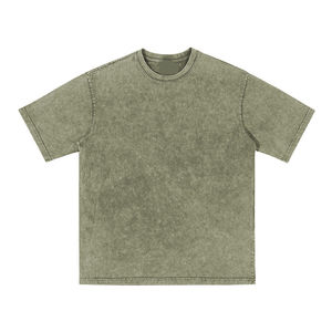 Camisetas Cómodas con Lavado Ácido Personalizables para Hombre, Nueva Moda, 100% Algodón, Camisetas Largas de Estilo Urbano con Lavado Ácido - Product Image 1