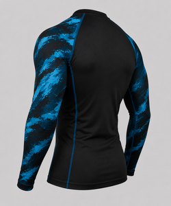 Camiseta Deportiva de Compresión de Manga Larga para Hombre, Modelo Blue Storm, de Secado Rápido, para Entrenamiento en el Gimnasio - Product Image 5