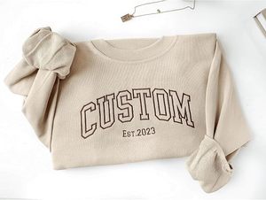 Hoodie brodé personnalisé, créez votre propre design, hoodie personnalisé pour tous, personnalisez le texte sur la manche, ajoutez votre propre texte personnalisé - Product Image 2