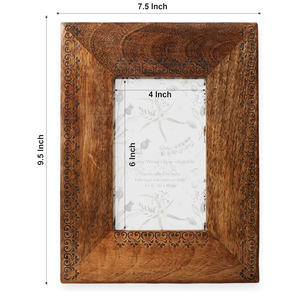 Home <b>Wood</b> Rustic Wooden Photo <b>Frame</b> Rectangular Vertical Tabletop Handmade Decorative <b>Picture</b> <b>Frame</b> - Product Image 2