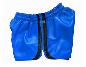 Shorts de Cuero Azul Rey para Mujer, Cintura Media Elástica, Casuales, Transpirables, de Secado Rápido, Corte Regular, Color Sólido, Tela de Poliéster - Product Image 2