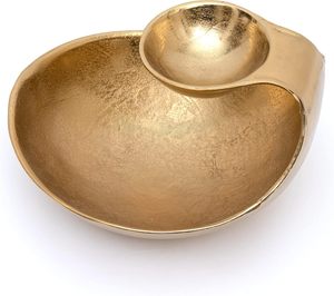 Luxury Gold Snack Serving Bowl with Dip Holder | 2-in-1 Chip & Dip Bowl | Metal Serving Dish | Party Serving Set | Ramadan <b>Eid</b> - Product Image 2