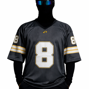 เสื้อฟุตบอลอเมริกันแบบสวมใส่สบาย ระบายอากาศได้ดี แขนสั้นทรงโอเวอร์ไซส์ สำหรับฤดูร้อน  รับสั่งทำชื่อและหมายเลข  ผลิตโดยผู้ผลิต - Product Image 1