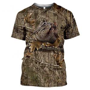 T-shirt à manches courtes pour homme avec impression photo, col rond décontracté, coupe régulière, tissu tissé en polyester - Product Image 5