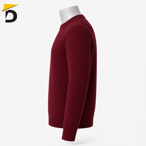 Pull en cachemire élégant pour homme, col rond, anti-plis, respirant, doux et chaud, coupe soignée, style polyvalent pour le moderne - Product Image 4