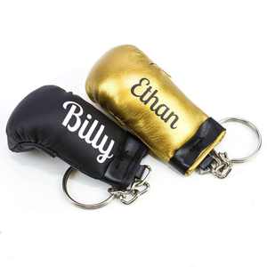 Porte-clés personnalisé en forme de mini-gant de boxe en cuir PU de haute qualité avec logo, prix d'usine, mousquetons promotionnels - Product Image 5