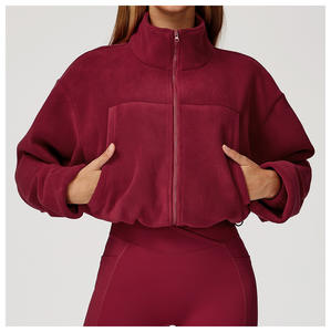 Sweat-shirt pour femme à col montant zippé, coupe ample, avec cordon de serrage, idéal pour l'entraînement et les sports d'hiver - Product Image 6