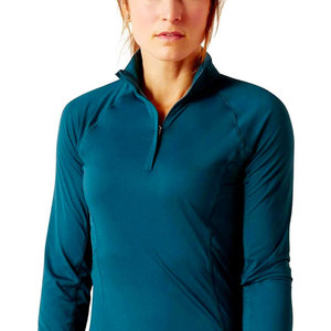 Vêtement de base équestre pour femme à manches longues, taille haute élastique, en Spandex imprimé avec ceinture, séchage rapide, respirant et doux - Product Image 5