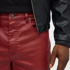 Pantalons en cuir pour hommes, dernière mode, coupe slim, design élégant, matière de qualité supérieure, vêtements décontractés d'hiver, pantalons pour hommes - Product Image 4