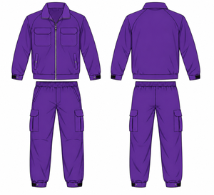 Clothing Manufacturer Custom High Quality Reflective Jacket and <b>Pants</b> Men Two Pieces Jogging Suit Tracksuits Men - Product Image 2