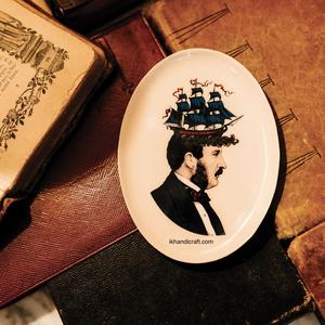 Bandeja Moderna de Metal Ovalada de Alta Calidad para Adornos, Aristofish, 10x10cm, Esmalte Transparente, Multifuncional, Colgante, Móvil, con Diseño a Cuadros y Resorte - Product Image 5