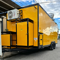Remorque alimentaire mobile haute durabilité avec équipement de cuisine en option, camion de restauration toutes saisons pour burgers, poulet frit, hot-dogs