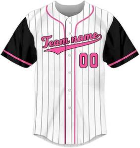 Maillot de baseball personnalisé pour homme, blanc, noir, orange, rayé, manches courtes, respirant, polyester, boutons sur le devant, nom de l'équipe, impression 00 - Product Image 5