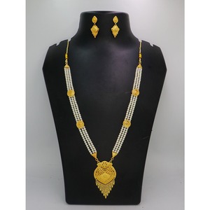 Joyería Antigua India chapada en oro de moda latón puro indio nupcial boda desgaste joyería conjunto de collar de alta calidad - Product Image 3