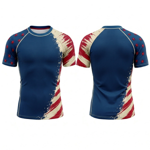 เสื้อรัดกล้ามเนื้อแบบกำหนดเองสำหรับผู้ชาย ออกกำลังกาย ฟิตเนส MMA BJJ เทรนนิ่ง แขนยาว เสื้อกีฬา ระบายเหงื่อ - Product Image 5