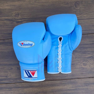 Guantes de Boxeo Profesionales Hechos a Medida, de Primera Calidad, con Cordones, para Competencia y Sparring, de Cuero Genuino, Ligeros - Product Image 3