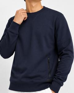 Sweat-shirt à capuche pour homme, col rond, coupe ample, couleur unie, poche zippée, pull décontracté, tricoté en polaire, style hiver, séchage rapide - Product Image 2