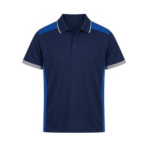 Mens Black Color Blocked Short Sleeve Polo <b>Shirt</b> Quick Dry Knitted Casual Wear - Product Image 3